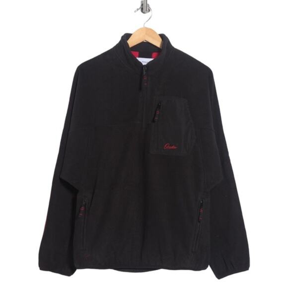 Ovadia Polar Fleece Quarter Zip Pullover Red Black XL NWT - Picture 8 of 8